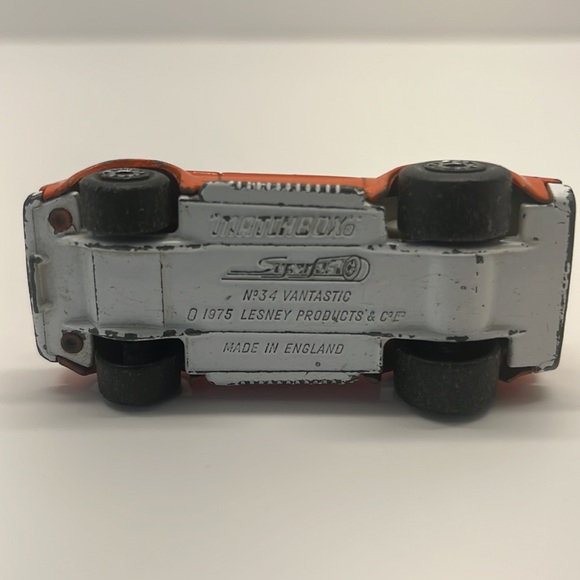 Vintage MatchBox Dinky Cars Blue Flame Corvette,#34 Vantastic - Picture 6 of 9